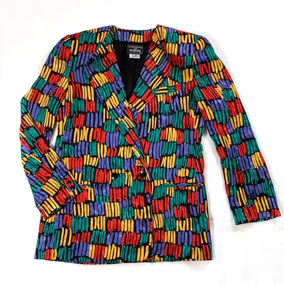 Lynn Greene for Richard Neal Jackets & Blazers - Vintage 80s blazer multicolor size 10